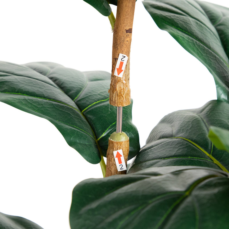 Arbre à violon artificiel en pot décoratif blanc, H 60 po x l 20 po x P 20 po