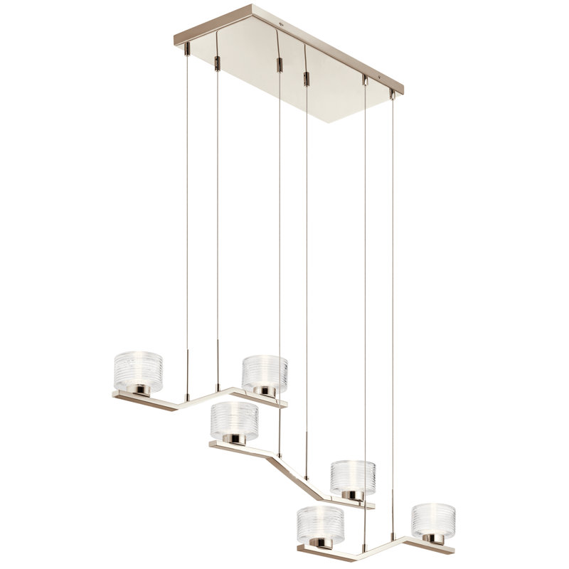  Lustre linéaire à DEL 6 lumières