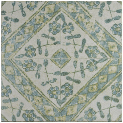 Klinker Retro 13" x 13" Ceramic Patterned Wall & Floor Tile