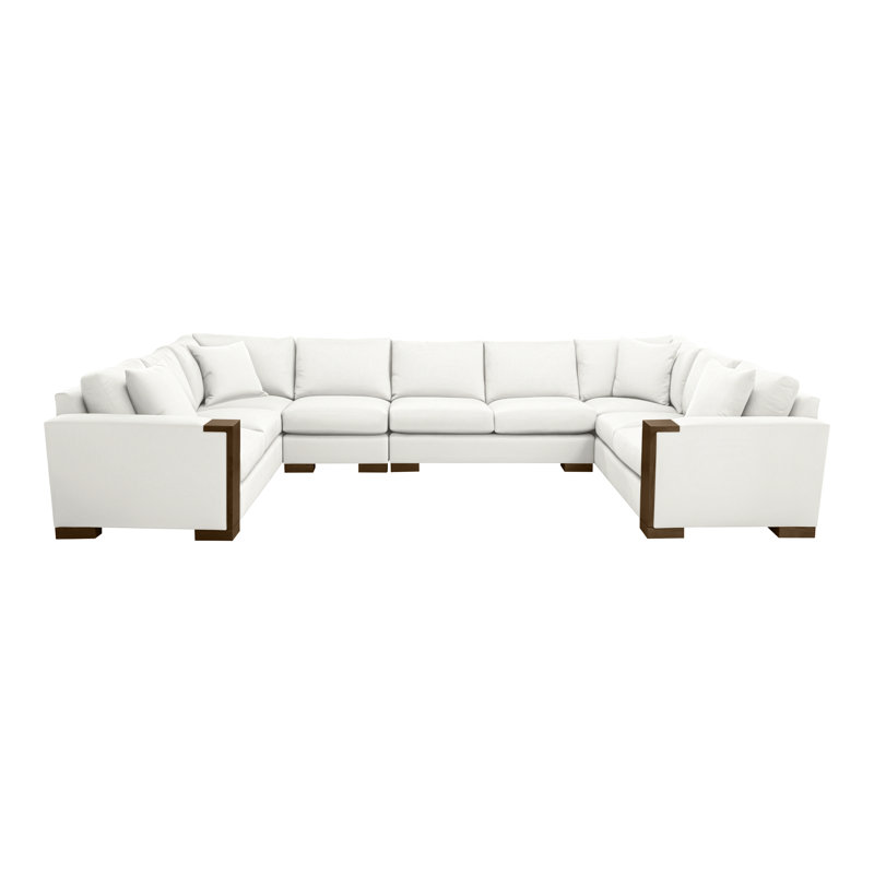 Michael Weiss 4-Piece Abingdon Sectional, Kempsey Sheepskin, Havana