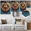 Décoration murale brillante contemporaine en forme de cœur doré-87836670
