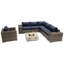 Ensemble de conversation pour 5 personnes avec foyer et coussins Sunbrella LSI-406152012