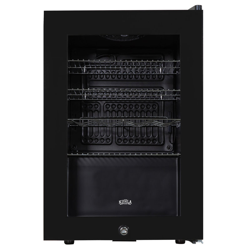 Kuhla KBC2B 62L Lockable Glass Door Beer, Wine and Drinks Cooler in Black