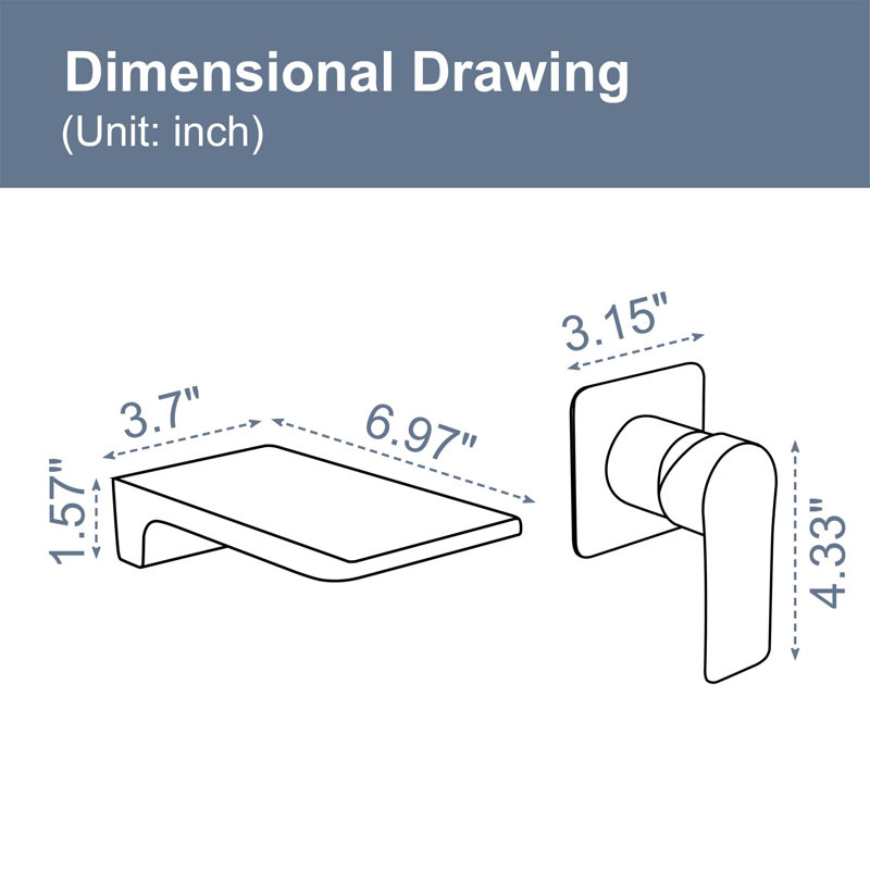 Wall Mounted Optional Single-handle Bathroom Faucet, Brushed Gold 