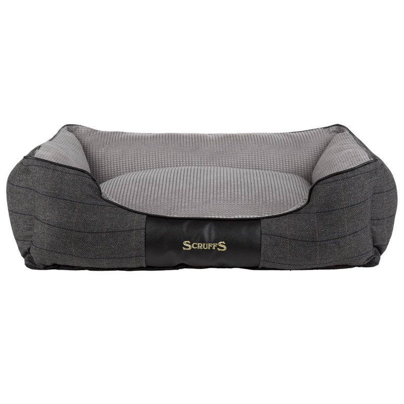 Windsor Polyester Pet Bed, Charcoal/Grey, 16cm H x 50cm W x 40cm D