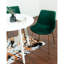 5 tables de salle à manger blanches avec 4 chaises confortables en velours d'hévéa et dossier rembourré en velours d'hévéa-227418071