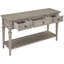Console de style rétro classique avec trois tiroirs supérieurs et tablette inférieure ouverte-951927152-951927155-951927167