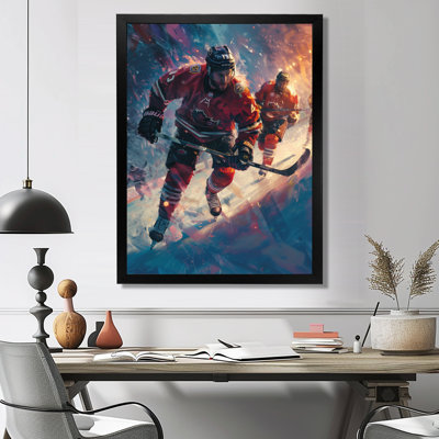 Hockey Players During Playoffs III  Sport Hockey Wall Art Living Room