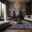 Tapis mauve soyeux et moelleux-100907462