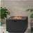 Outdoor Courtyard Propane Fire Pit 24'' High x 33'' Wide Square Iron Gas Fire Pit - 50,000 BTU, Tank Located on the Side-1450901688