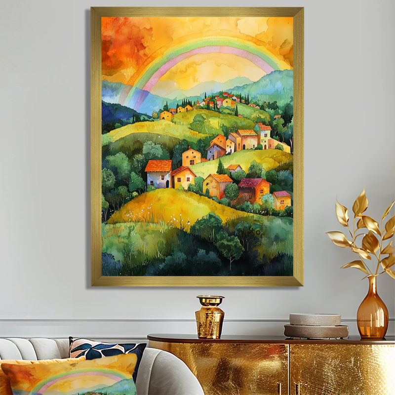 Becontree - Paysages, impressions sur toile, H 40 po x l 30 po, Reproduction encadrée d'une seule photo, Doré
