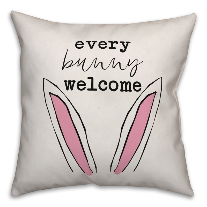  Coussin Welcome, Polyester / Bourre en polyester, 18 po x 18 po