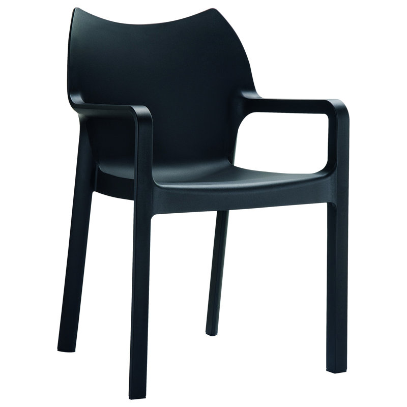 Adrian  2 - Person 23.6" Round Bistro Set, Black