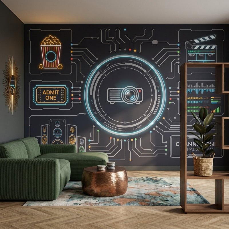 Panneau mural HUR Interface, 160 po x 108 po, Peler et coller