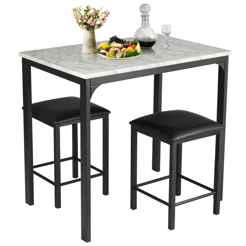 Kostka Dining Set, White