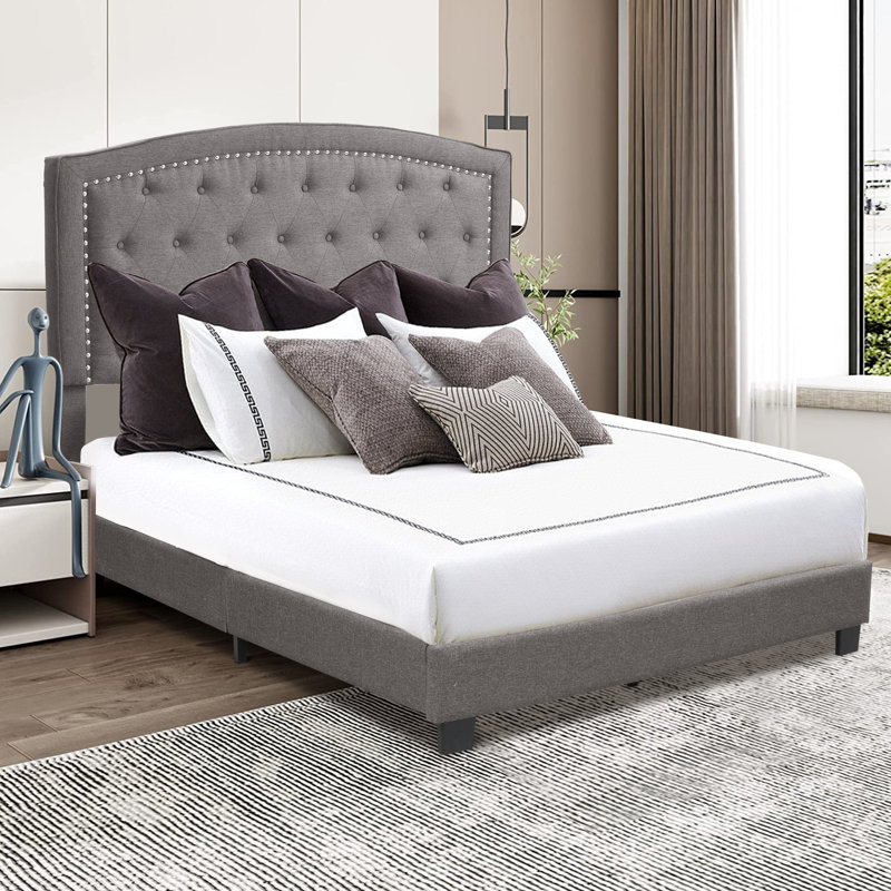 Jonithan Upholstered Bed, Queen, Gray