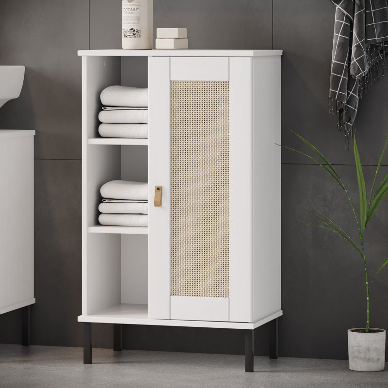 Helston Solid Wood 1 - Door Accent Chest, White