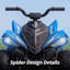 Outfunny 24V Kids ATV 4 Wheeler, Kids Ride On Toy avec roues lumineuses à DEL, musique et port USB - bleu-112553131