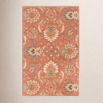 Aaron Terracotta Orange Hand-Tufted Wool Rug