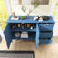 Buffet moderne de 55,1 po avec tablettes réglables, 3 tiroirs et crochets-695453603