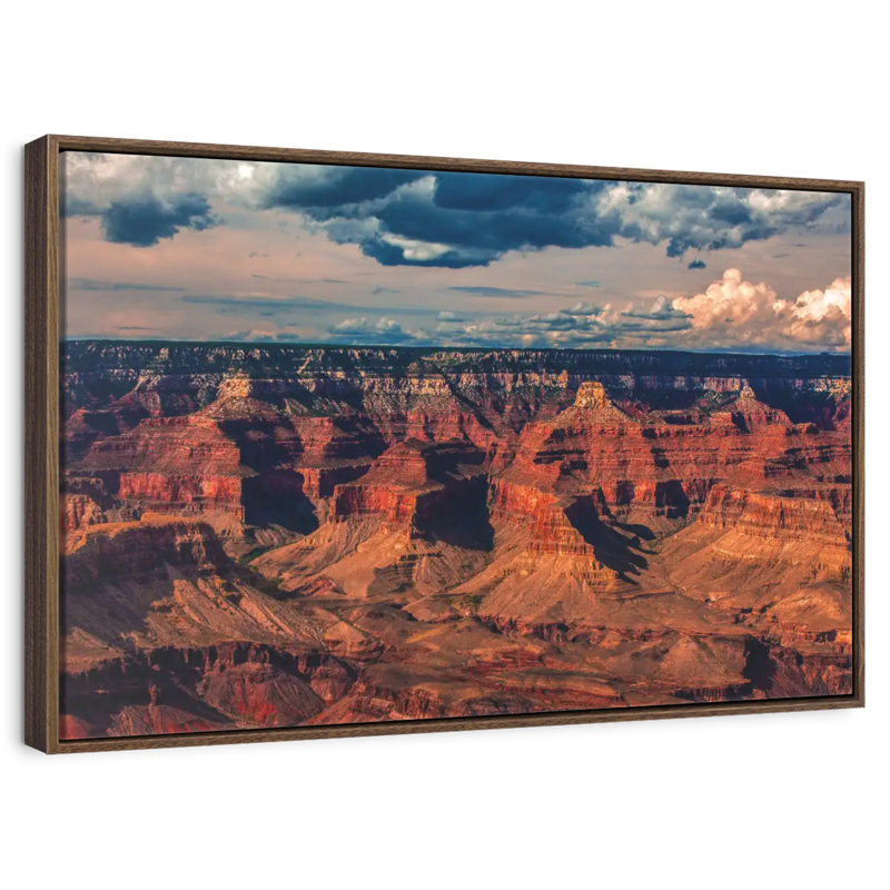 Southern Canyon, Grand Canyon, Arizona, 37 po x 25 po, Cadre flottant noyer
