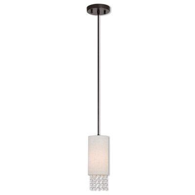 Luminaire suspendu cylindrique à 1 lumière Claudelle