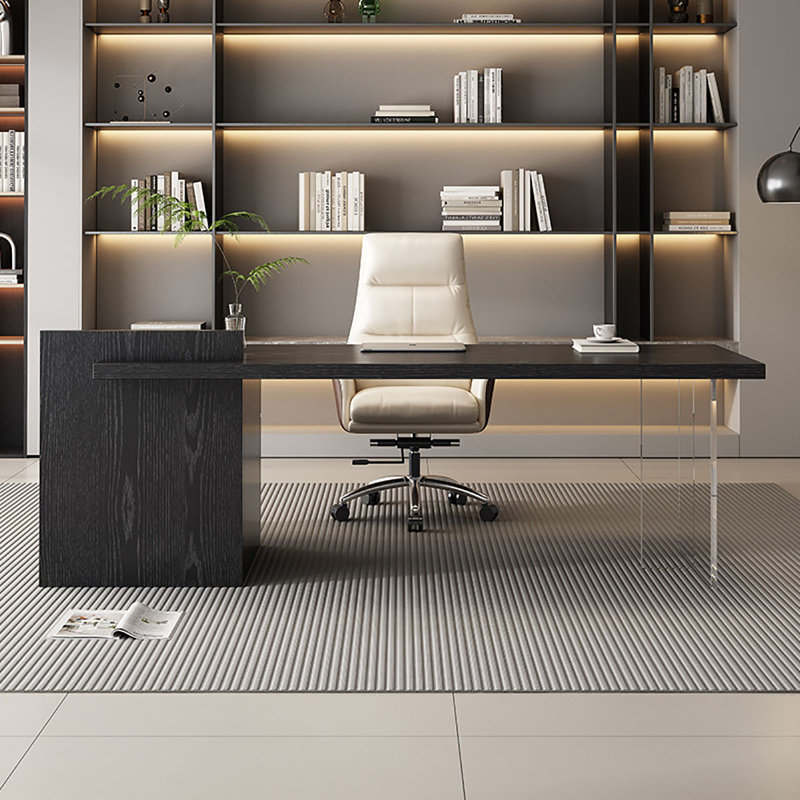 Italian Minimalist Desk, 29.5" H x 78.7" W x 27.6" D