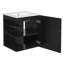 Meuble-lavabo mural moderne de 20 po avec lavabo en céramique, armoire flottante avec tablettes latérales, structure en bois massif (blanc / noir)-1224336917