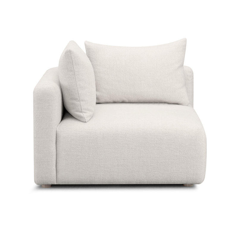 Gainsborough Cream Boucle Modular Corner Chair, Cream, Natural Wood