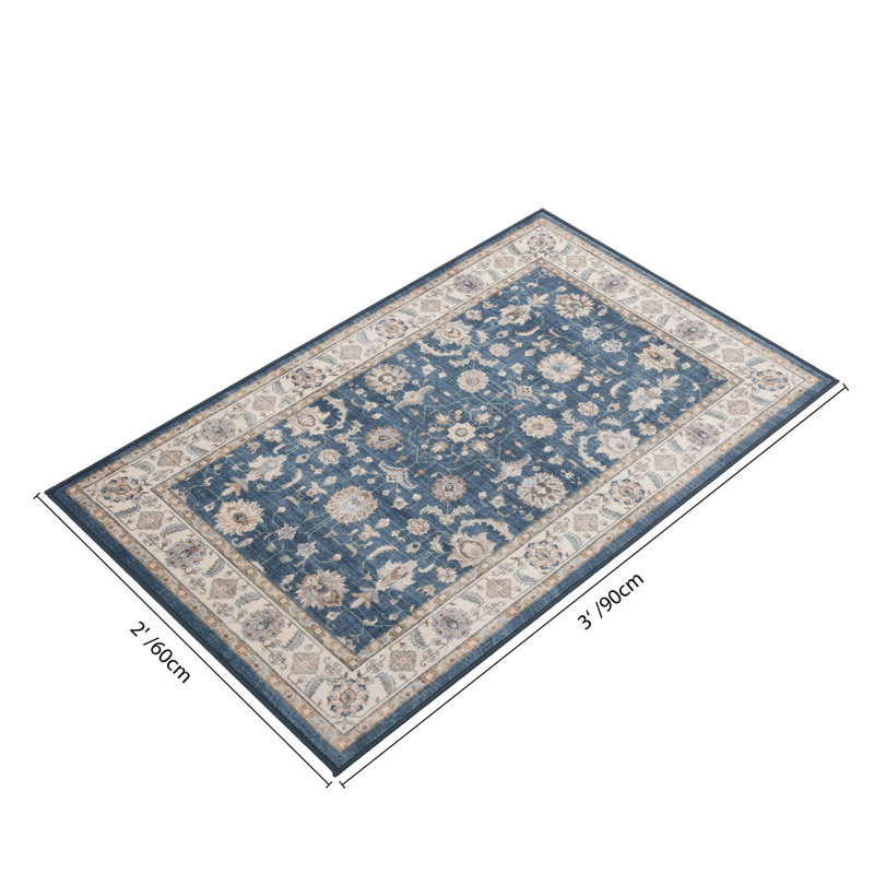 Eaglin CFE6FE408E7C430CA1CD147EACB8F5EE Navy Accent Rug, 24" x 35"