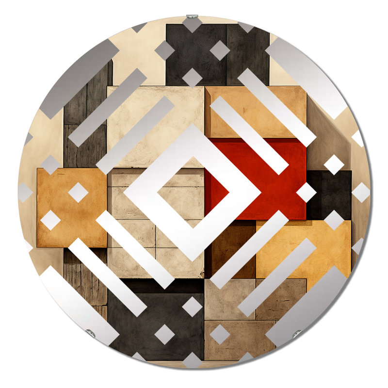 Abbigayle - Miroir décoratif diamant, 23,6 po x 23,6 po