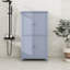 Élégante armoire de rangement autoportante pour salle de bain avec quatre portes et tablettes réglables-2128248112