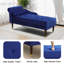 Chaise longue bleue en sherpa