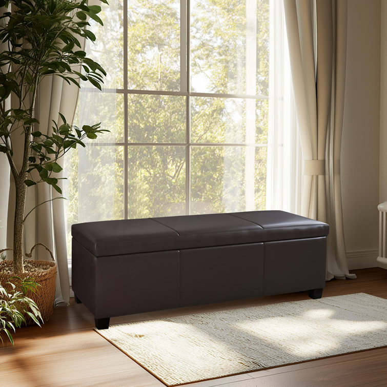 Aiyahna 46.85" Wide Rectangle Upholstered Storage Ottoman