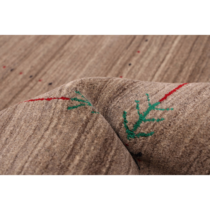 Tapis gris Kashkuli Gabbeh 5 pi 0 po x 8 pi 0 po