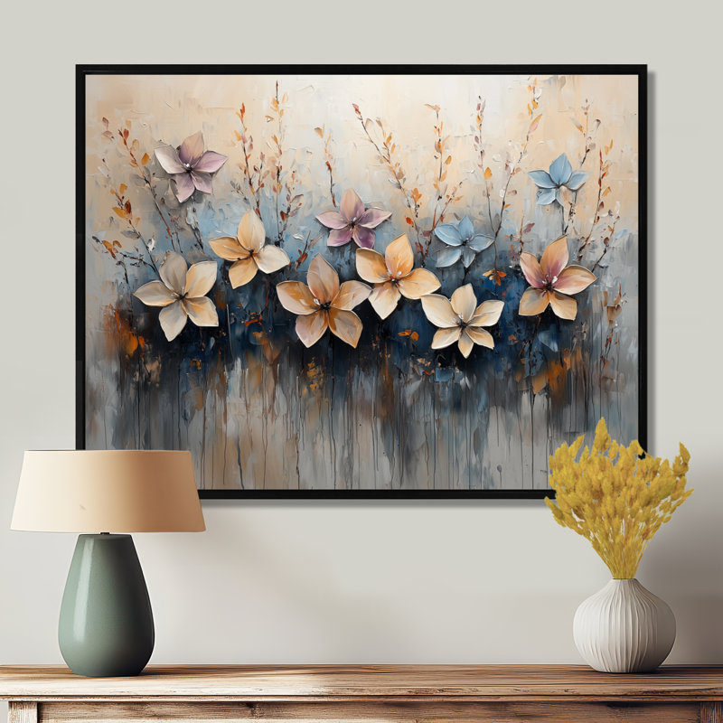 Fairchild Magnolias Fantasy Field II - Magnolias, art mural, H 16 po x l 32 po, Impression encadrée flottante, Noir