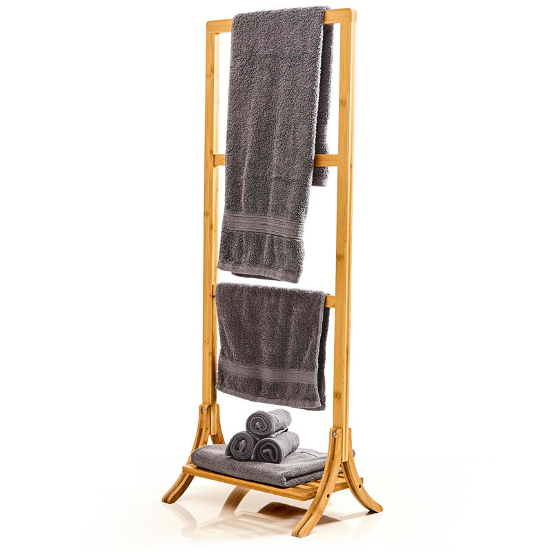 40cm Wood 3 Freestanding Towel Bar