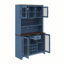 70,9 po Armoire de rangement 70 po pour garde-manger rustique, huche de cuisine avec prises à DEL Armoire pour garde-manger avec portes et tablettes, bleu marine-51629858