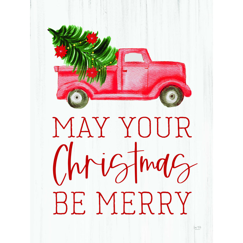 «May Your Christmas Be Merry» par Lux + Me Designs - impression sur toile tendue, L 12 po x H 16 po
