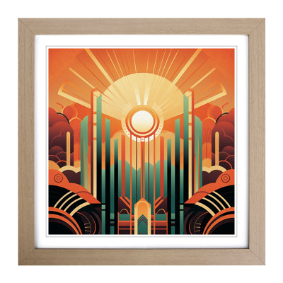 Sunrise Art Deco No.6 - Framed Print