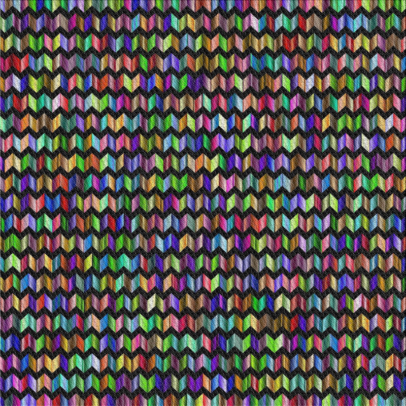 Tapis à chevrons noir Queens Boulevard, Carré 7 pi