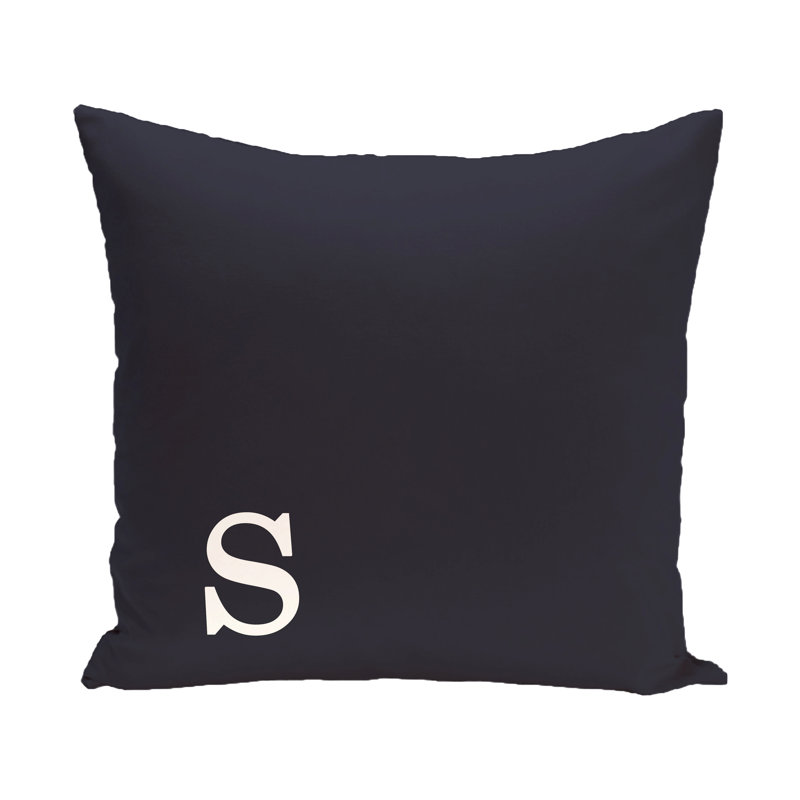 Housse et insert d'oreiller carré, H 18 po x l 18 po x P 2 po, Bleu marine et blanc, S