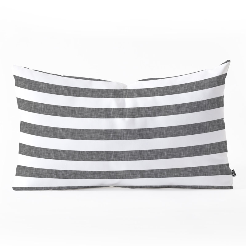 Coussin lombaire à rayures little arrow design co, Gris