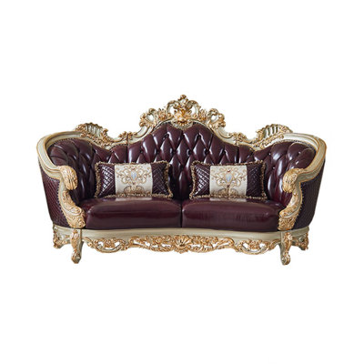 Causeuse en cuir véritable European Luxury