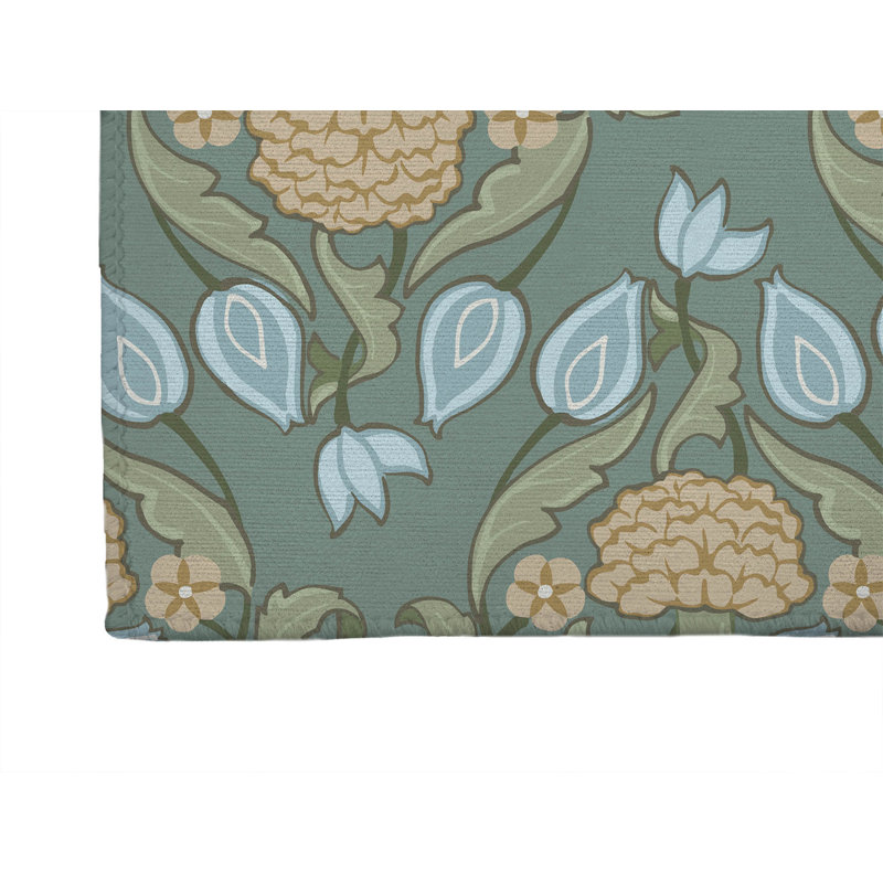 Piper Soft Step Outdoor Area Rug, Runner 8' x 2'6", Green