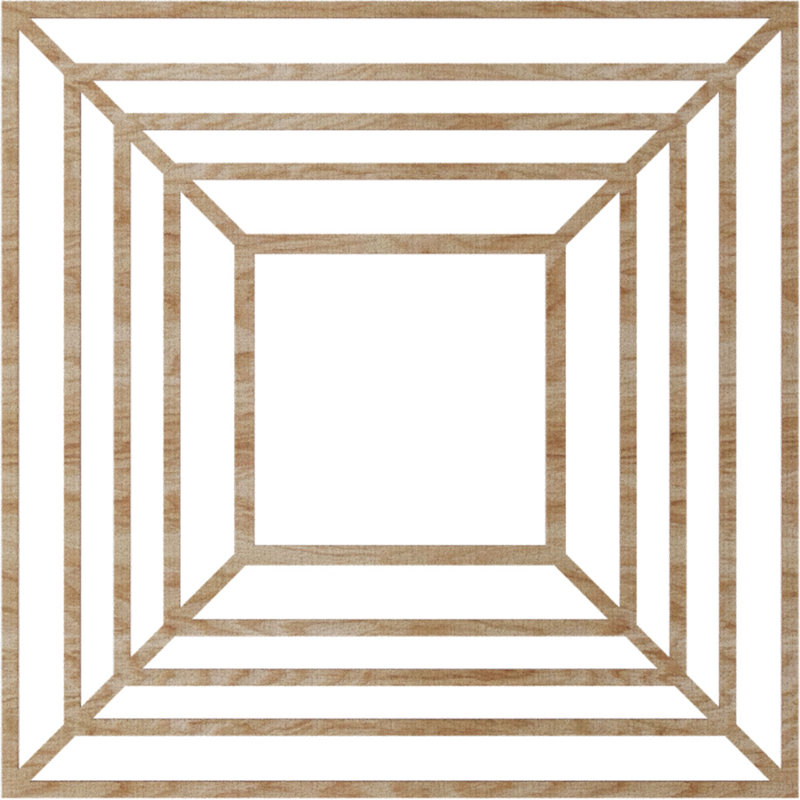 Raven Ceiling Medallion, 36" H x 36" W x 0.25" D, Red Oak