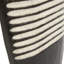Black/White Oval Baobab Tikar Shield on Stand Sculpture