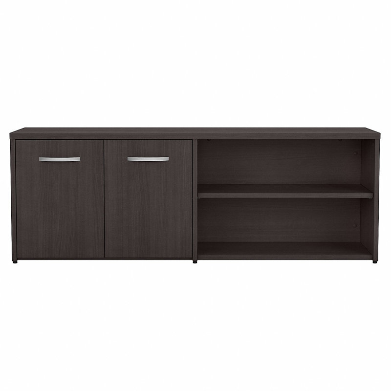 Bush Business Furniture Studio C Low Storage Cabinet with Doors and Shelves, Storm Gray