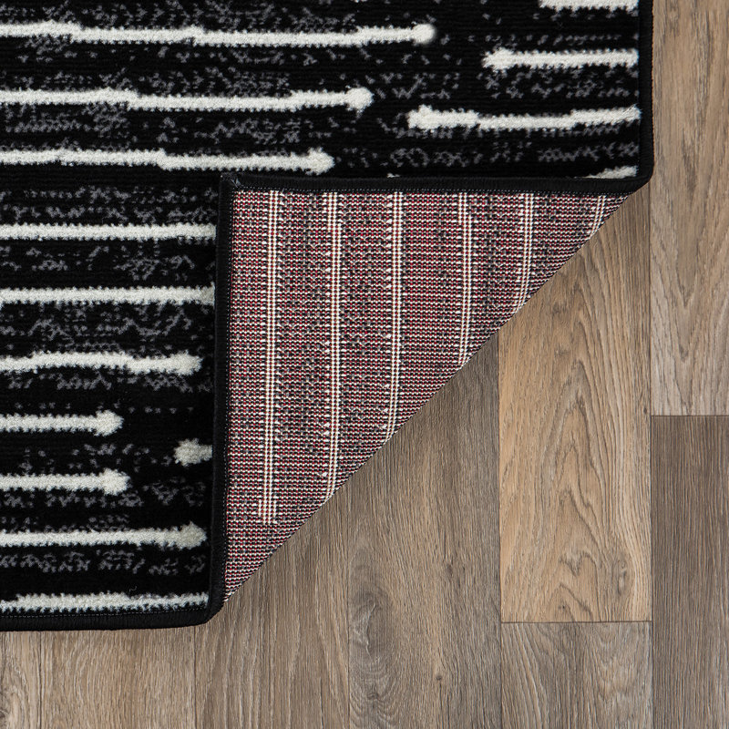 Boho Stripe Design Area Rug, Rectangle 5' x 7'