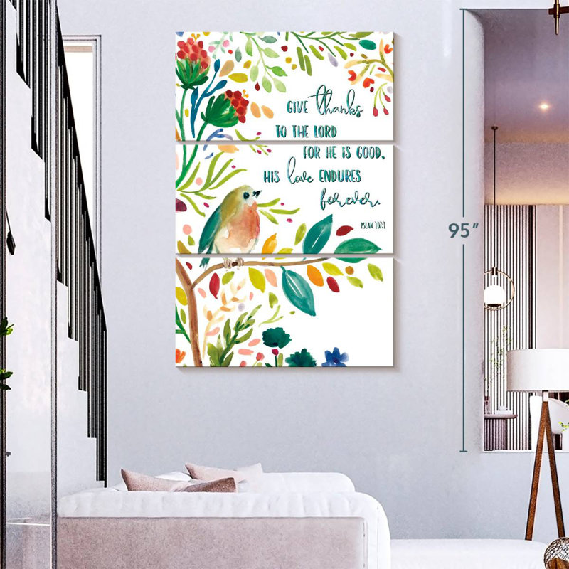 Tergel Give Thanks To The Lord, 74" H x 48" W